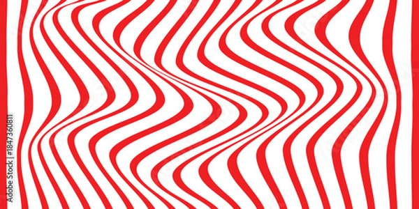Obraz simple vertical red line wave pattern for banner poster background.