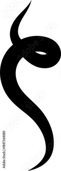 Fototapeta Bold curved lines. Elements for decoration