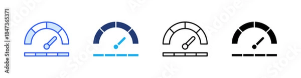 Obraz Performance Multiple Style Icon Set Vector 