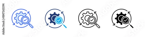 Obraz Diligence Multiple Style Icon Set Vector 