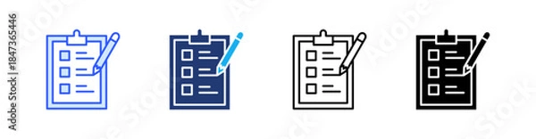 Obraz Requirements Multiple Style Icon Set Vector 