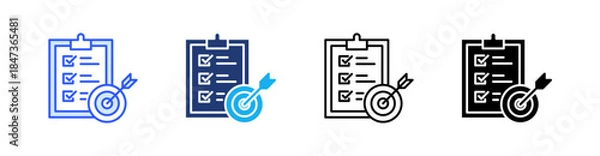 Obraz Mission Multiple Style Icon Set Vector 