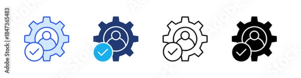 Obraz Expert Multiple Style Icon Set Vector 