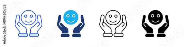 Obraz Satisfaction Multiple Style Icon Set Vector 