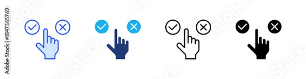 Obraz Choose Multiple Style Icon Set Vector 