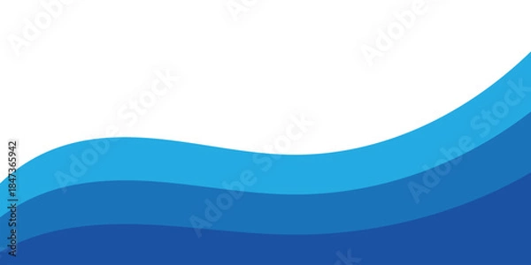 Fototapeta abstract creative blue wave background design.