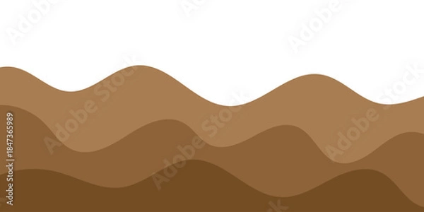 Fototapeta abstract creative brown wave shape background design.