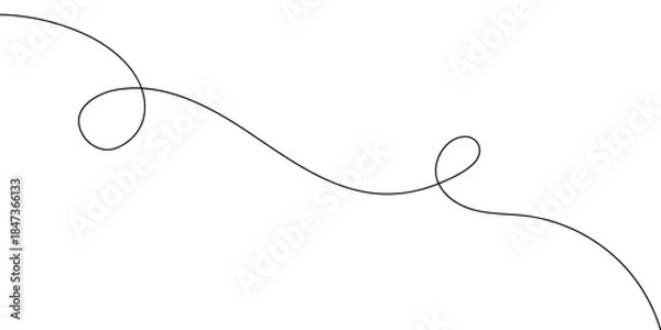 Fototapeta abstract creative minimalist curly line design for card, poster, background.