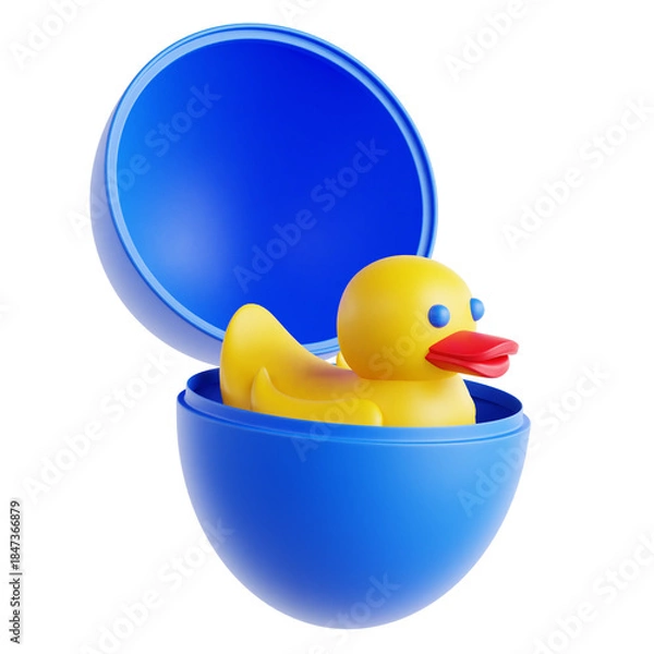 Obraz egg duck toy 3D Illustration