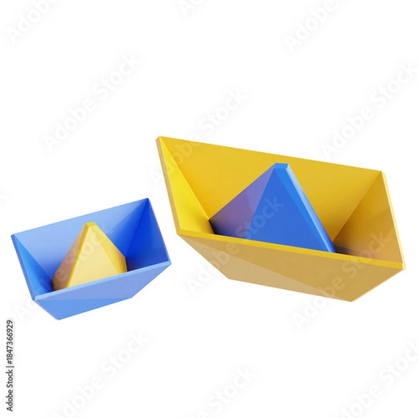 Obraz Origami 3D Illustration