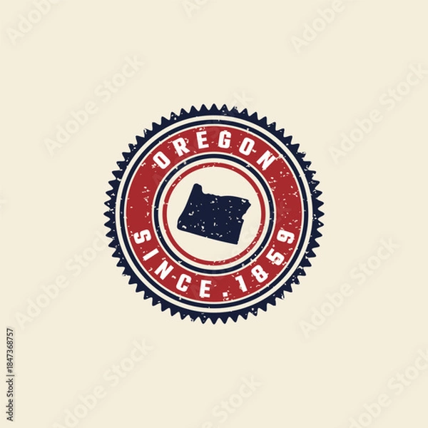 Obraz Oregon Vintage State Badge