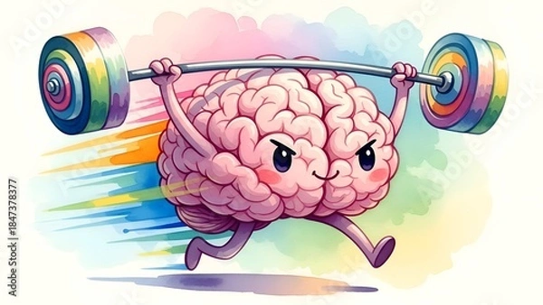 Obraz Brain Power Mental Strength, Cognitive Fitness, Strong Mind