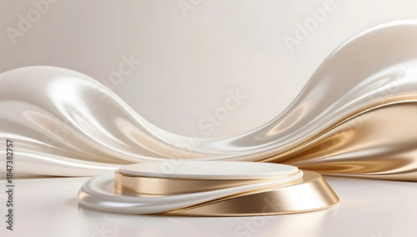 Obraz Premium E-commerce Fluid Booth Showcasing Luxurious Curves