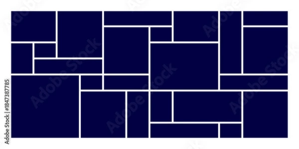 Obraz Bento grid layout for web design and user interface concept featuring modular panels structured composition modern digital layouts and responsive UI systems