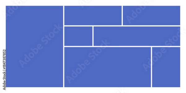 Obraz Clean bento grid layout design for modern UI and UX interface projects featuring structured modular panels balanced composition and professional digital presentation systems