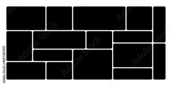 Obraz Modern bento grid layout design optimized for websites and applications featuring modular panels structured composition and clean digital interface systems