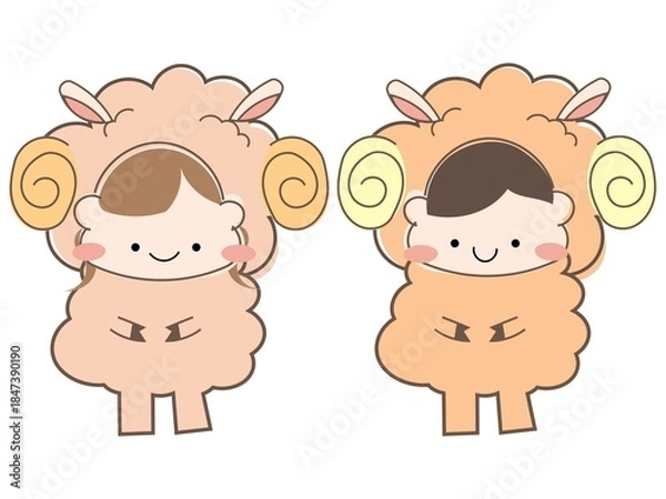 Obraz 羊の着ぐるみ　子供