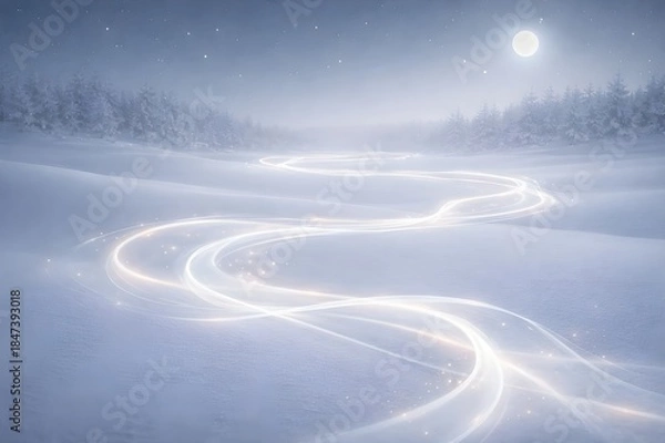 Obraz Abstract Christmas Miracle Winter Wallpaper