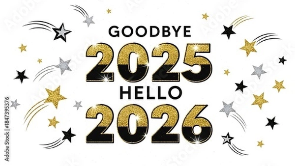 Obraz Celebrating the transition from 2025 to 2026