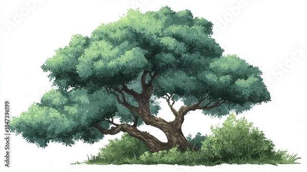 Obraz Forest tree icon isolated on white background