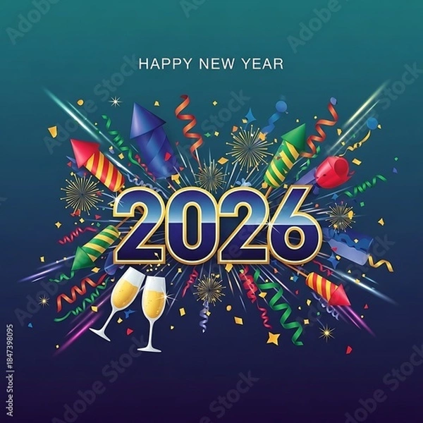 Obraz Celebrating the new year 2026