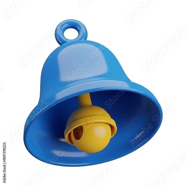 Obraz Blue bell with yellow clapper