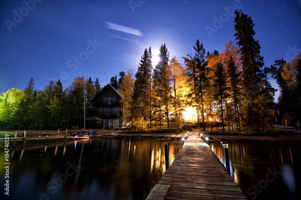Obraz Domek nad jeziorem Saskatchewan