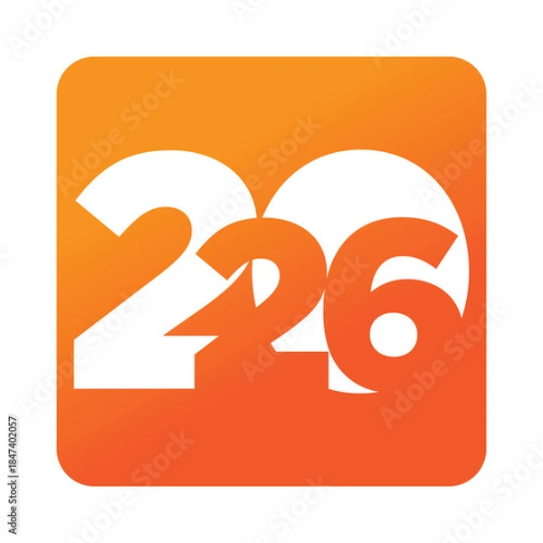 Fototapeta NEW YEAR 2026 LOGO VECTOR