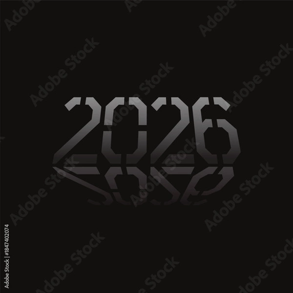 Fototapeta NEW YEAR 2026 LOGO VECTOR