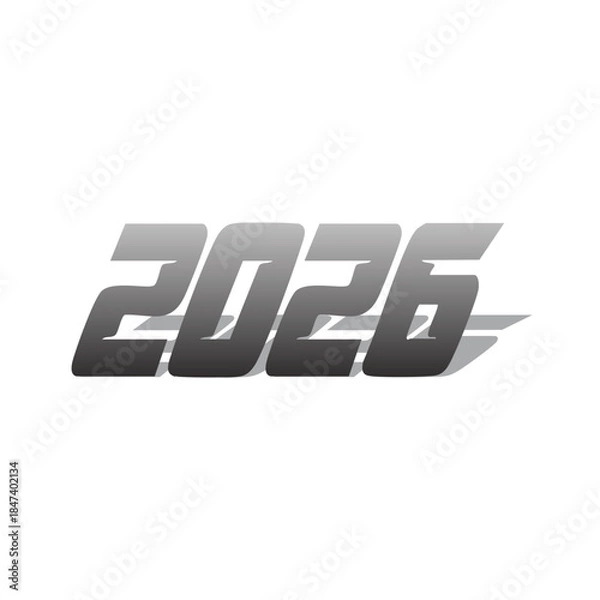 Fototapeta NEW YEAR 2026 LOGO VECTOR
