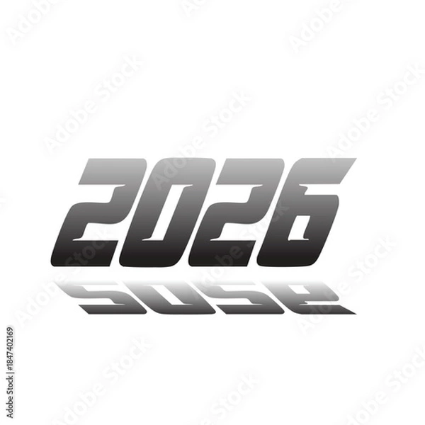 Fototapeta NEW YEAR 2026 LOGO VECTOR