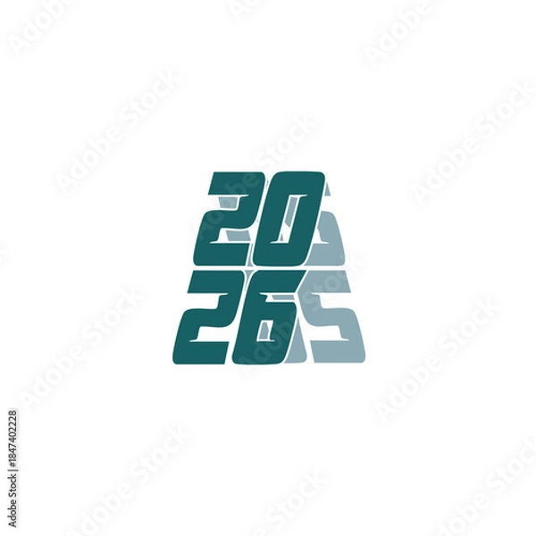 Fototapeta NEW YEAR 2026 LOGO VECTOR