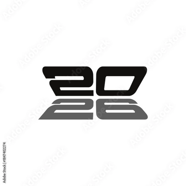 Fototapeta NEW YEAR 2026 LOGO VECTOR