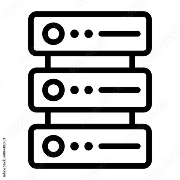 Fototapeta data server icon for illustration