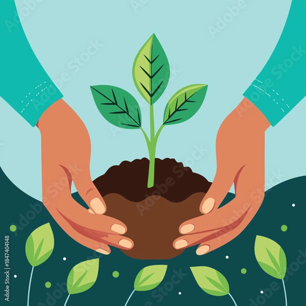 Obraz plant in hands