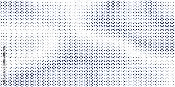 Obraz Triangle halftone background. Vector geometric technology abstract background. Halftone triangle retro pattern. Technology geometric pattern