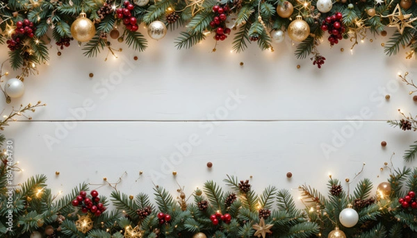 Fototapeta christmas tree decorations