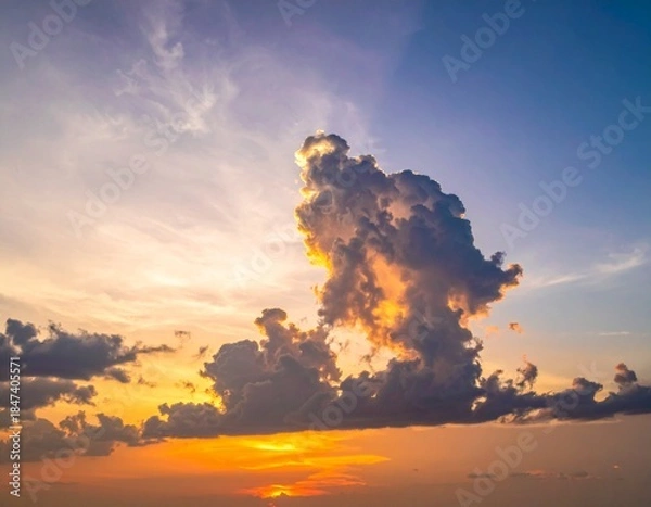 Fototapeta Cloud the evening sky at sunset