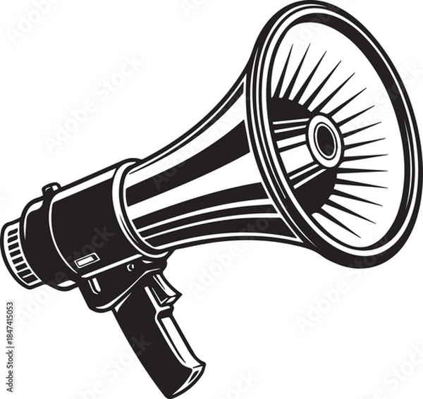 Obraz Megaphone icon silhouette on a white background