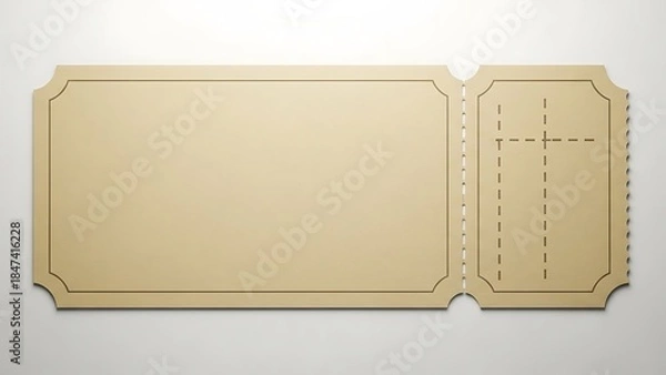Fototapeta Ticket Stub Template with Perforation