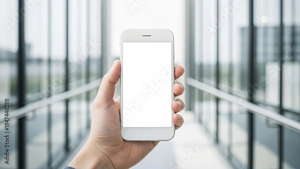 Fototapeta Minimal Corporate Phone Mockup with White Screen