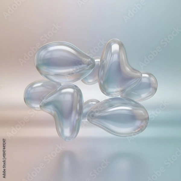 Obraz transparent glass beads