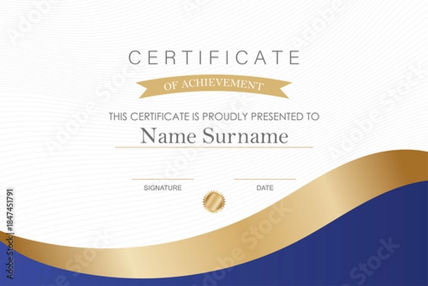 Obraz Modern certificate template