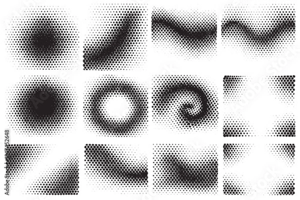 Obraz Spiral Border Vector with Ripple and Wave Texture Design