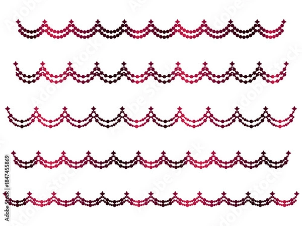 Fototapeta 丸、四角星、半円ライン2重、11ワイン