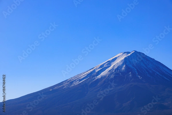 Fototapeta 大石公園から見る新年の富士山と青空