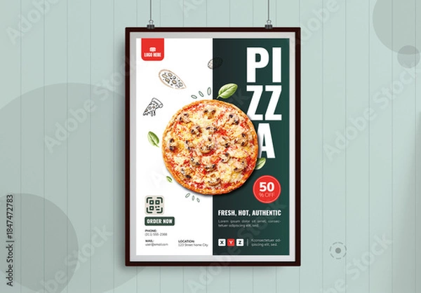 Obraz Food Poster Template