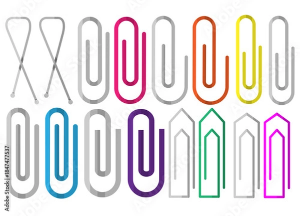 Obraz Paperclips models