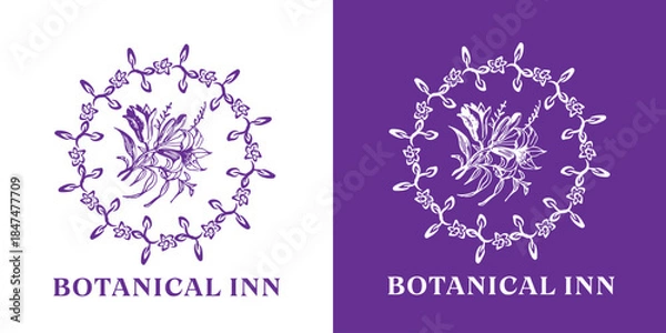 Obraz Abstract Flower Outline Logo Design