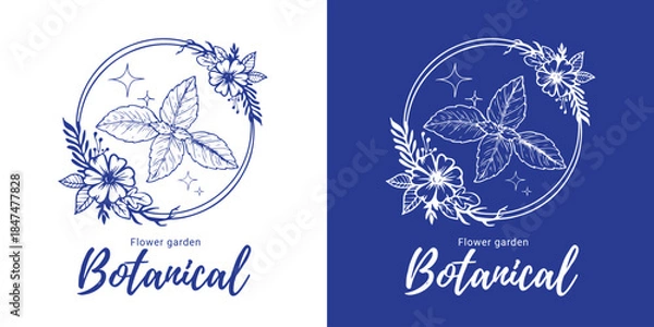 Obraz Luxury Floral Outline Logo